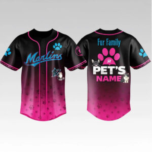2026 Miami Marlins Fur Family Pet Game Night Jersey - Bigfirefashion