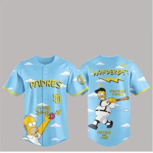 2026 SD Padres The Simpsons Wonderbat Homer For MVP Clouds Jersey