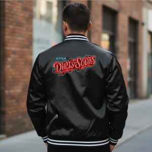 2026 Lake Salt Bees Utah Dirty Sodas Bomber Jacket - Bigfirefashion