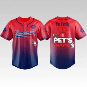 2026 Cardinals Fur Family Pet Game Night Jersey - Bigfirefashion