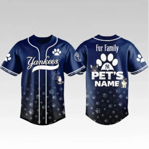 2026 NY Yankees Fur Family Pet Game Night Jersey - Bigfirefashion