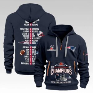 2025 NE Patriots AFC Champions Super Bowl Jacket - Bigfirefashion