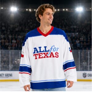 2026 Texas Rangers All For Texas Hockey Jersey Giveaway