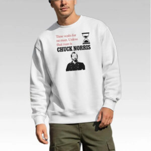 2026 Time Waits For No Man Unless That Man Is Chuck Norris Shirt - Bigfirefashion