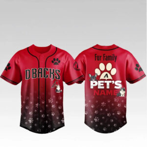 2026 Diamondbacks Fur Family Pet Game Night Jersey - Bigfirefashion