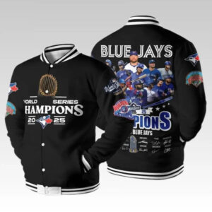 2025 Blue Jays World Series Champions Baseball Jacket 5 2025 Blue Jays World Series Champions Baseball Jacket - Bigfirefashion