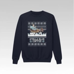 2026 Stuart Feiner Stella Blue Coffee Christmas Ugly Sweater Bigfirefashion