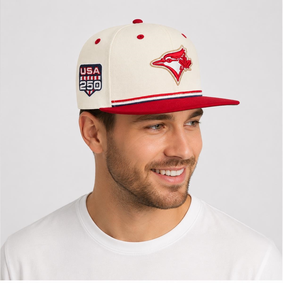 2026 Blue Jays Fourth Of July USA 250 Cream Cap 4 2026 Blue Jays Fourth Of July USA 250 Cream Cap 2 1