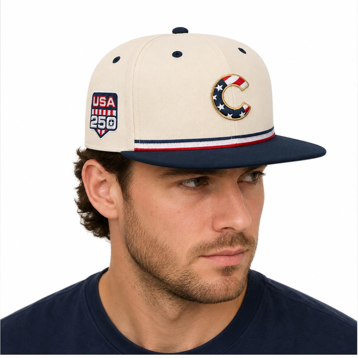 2026 Cubs 4th Of July USA 250 Cream Cap 4 2026 Cubs 4th Of July USA 250 Cream Cap 1 2 1