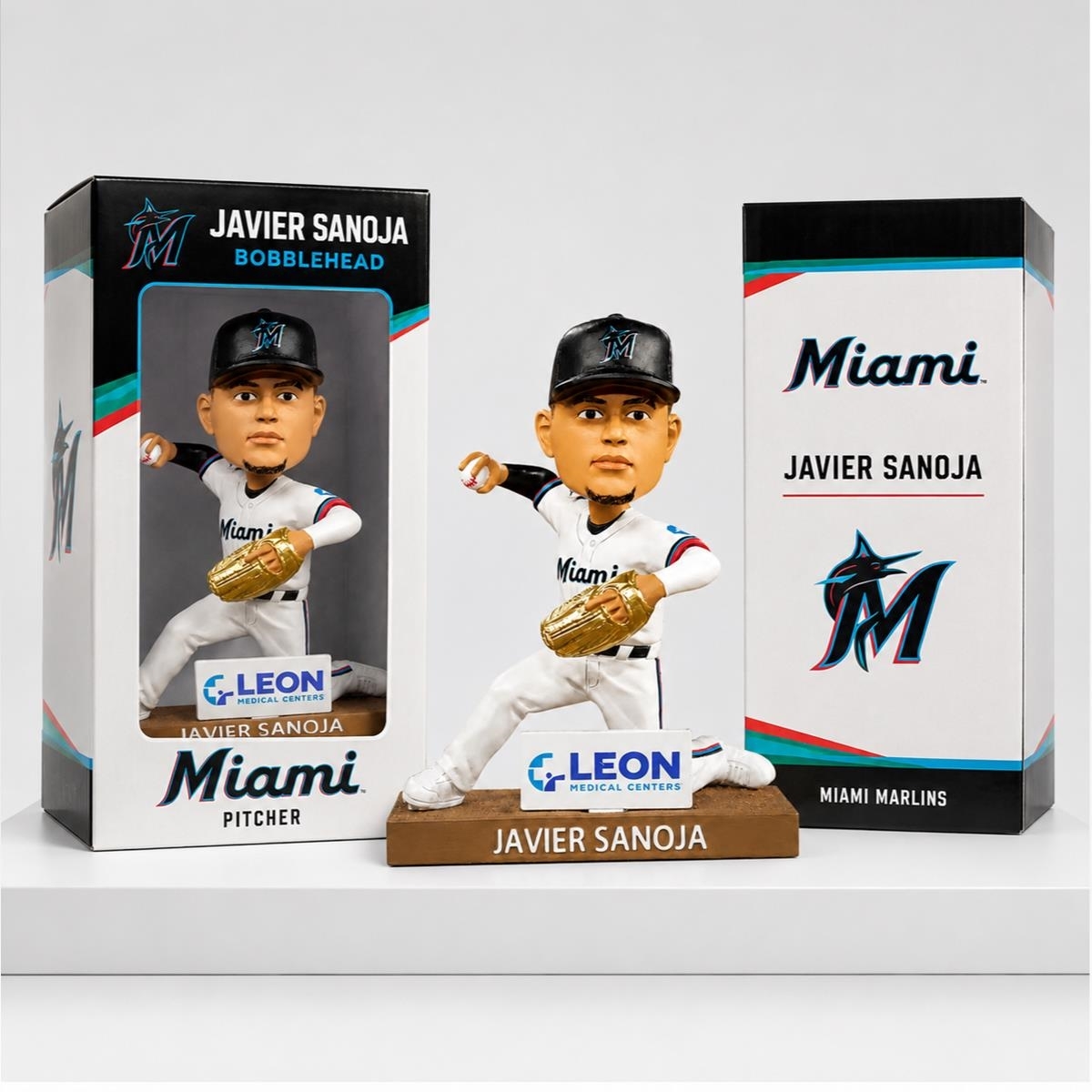 2026 Marlins Javier Sanoja Gold Glove Bobblehead Giveaway 2 2026 Marlins Javier Sanoja Gold Glove Mini Bobblehead Giveaway 1 2 1