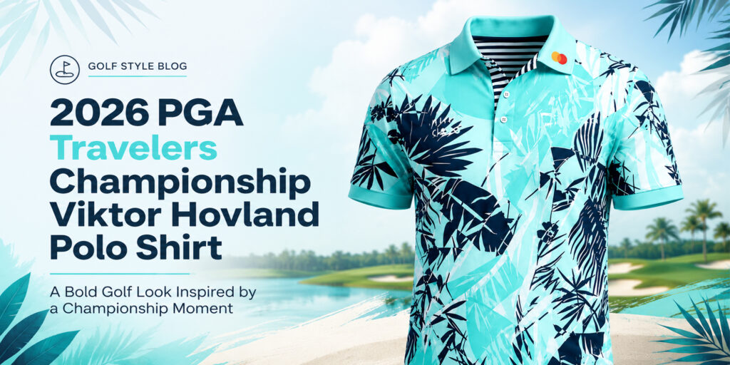 2026 PGA Travelers Championship Viktor Hovland Polo Shirt Banner