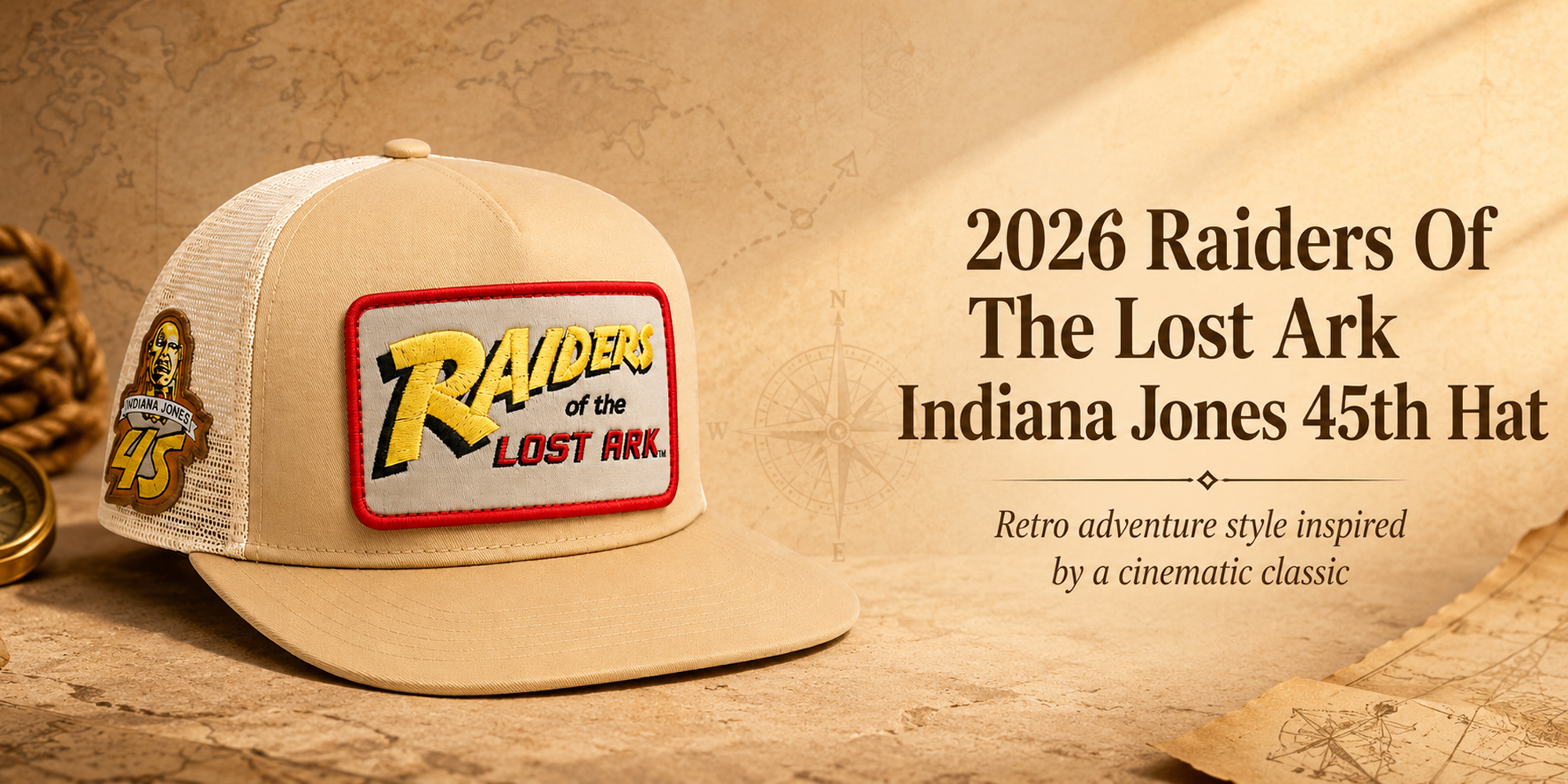 INDIANA JONES 劇中レプリカ ハット 2026 Raiders Of The Lost Ark Indiana Jones 45th Hat: A Retro