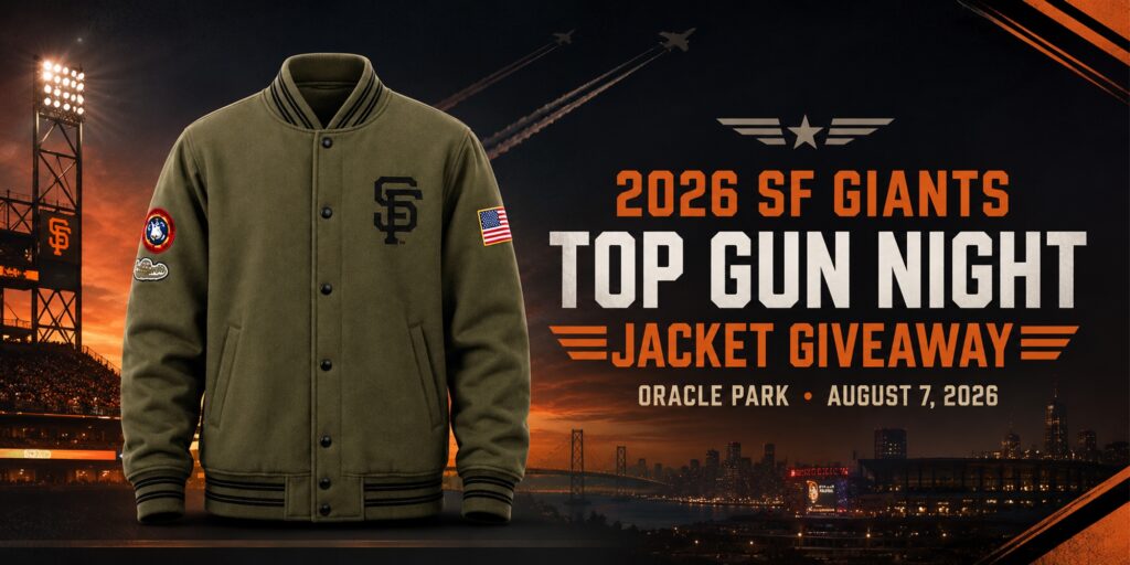 2026 SF Giants Top Gun Night Jacket Giveaway Banner