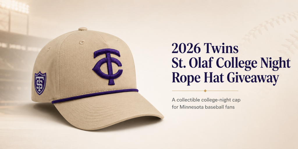 2026 Twins St. Olaf College Night Rope Hat Giveaway Banner