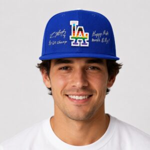4FA3chyM LA Dodgers Kike Hernandez 3x Ws Champ Pride Month Hat 1 New folder 1