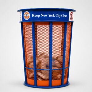9WzfDMP3 2026 Knicks Keep New York City Clean Waste Basket 1