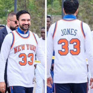 FFYZRrAR 2026 NY Knicks Zohran Mamdani Jones 33 Jersey 1