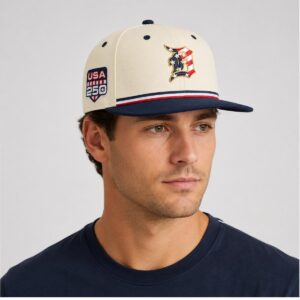 gyXdwfya 2026 Detroit Tigers 4th Of July USA 250 Cream Cap 1 2 1
