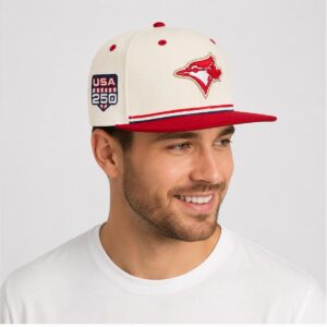 qEpWbpcm 2026 Blue Jays Fourth Of July USA 250 Cream Cap 2 1