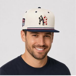 sqLcqM5j 2026 NY Yankees 4th Of July USA 250 Cream Cap 1 2 1