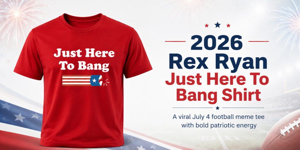 2026 Rex Ryan Just Here To Bang Shirt Banner