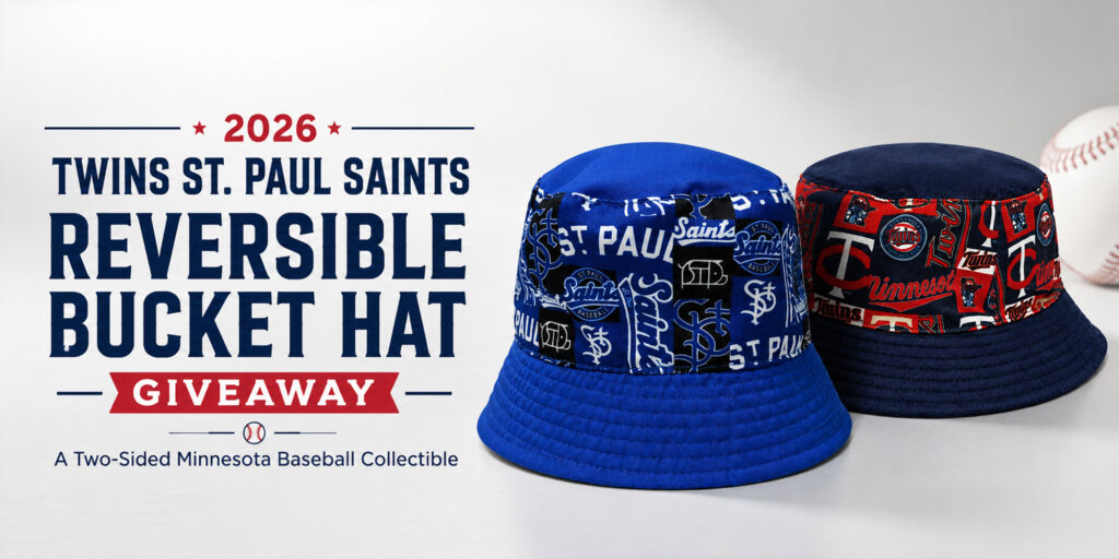 2026 Twins St Paul Saints Reversible Bucket Hat Giveaway