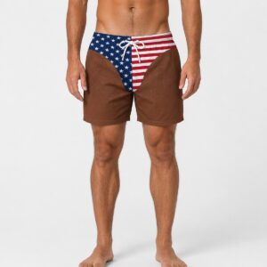BLpniDSP 2026 USA Patriotic Men Swim Trunks Hawaiian Shorts 2 New folder 1