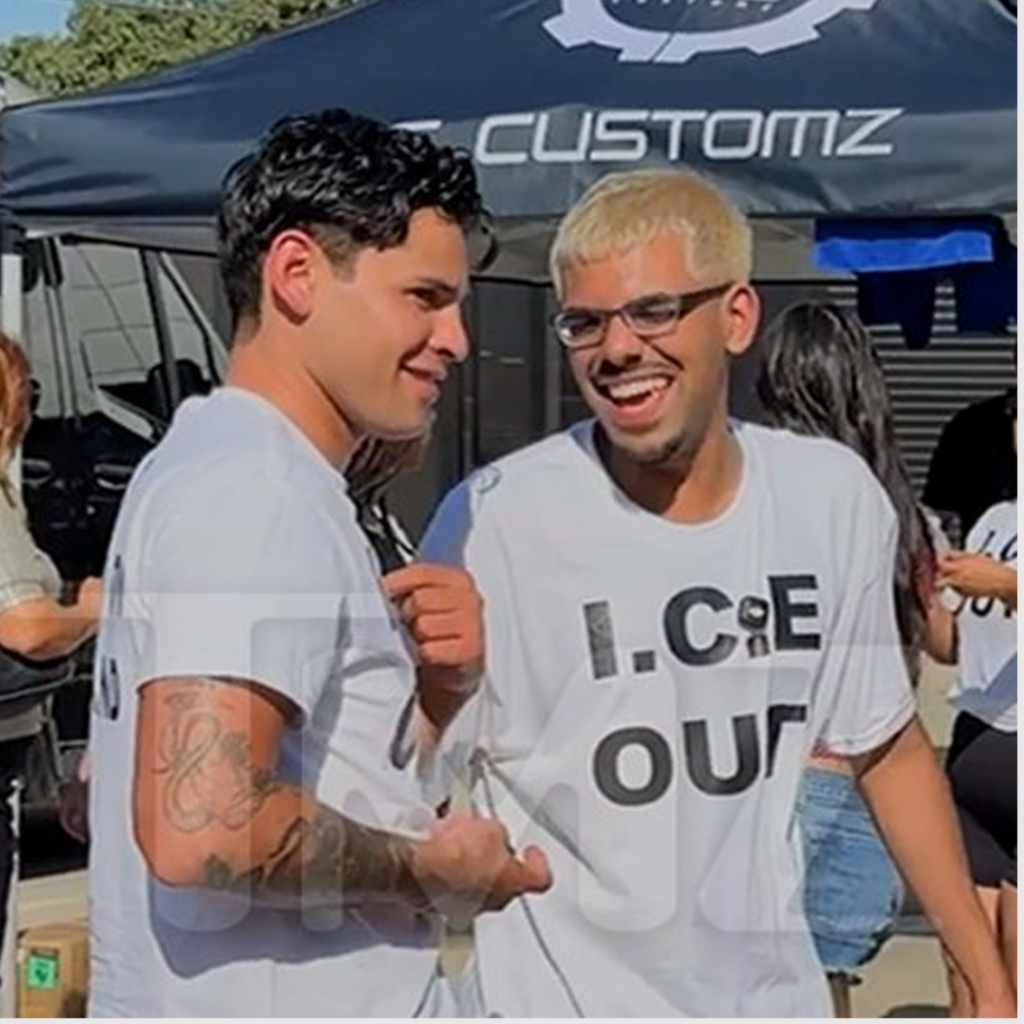 Ryan Garcia and N3on ICE Out No One Is Illegal on Stolen Land Shirt: Design, Meaning, and the Story Behind the Viral Look 2 F8weXQDp image