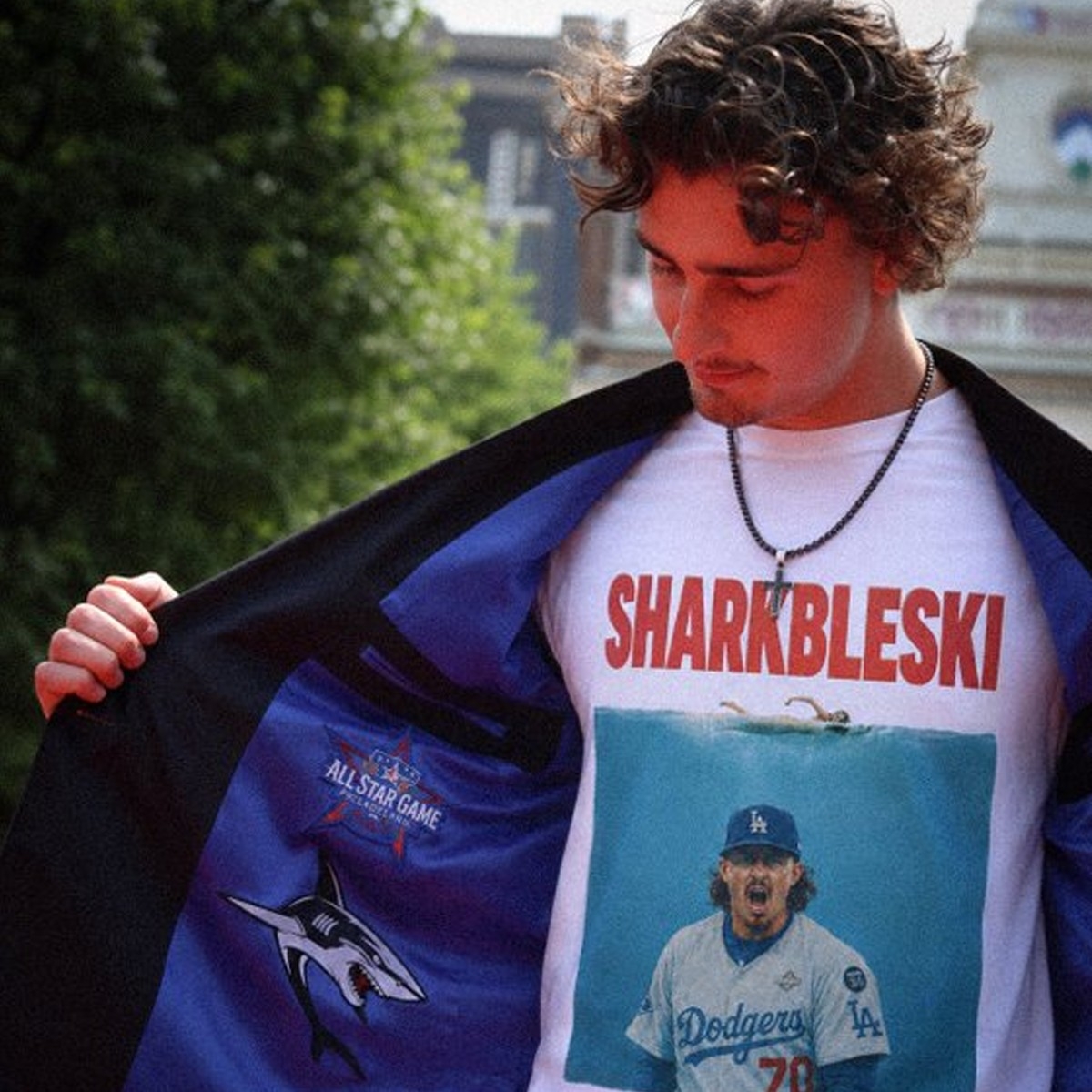 Justin Wrobleski LA Dodgers Sharkbleski Shirt 6 Justin Wrobleski LA Dodgers Sharkbleski Shirt 1 New folder 1
