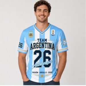 SoEdJHXN Argentina 2026 World Cup 26 Champions Shirt 1 2 1