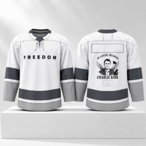 2026 Freedom Charlie Kirk In Loving Memory Hockey Jersey
