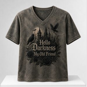 Hello Darkness My Old Friend Halloween 2026 V Neck Shirt