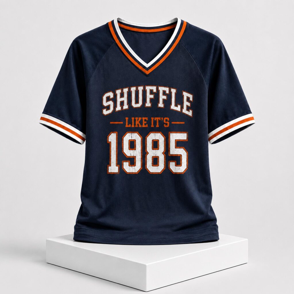 2026 Chicago Bears Shuffle Like It's 1985 V Neck Shirt