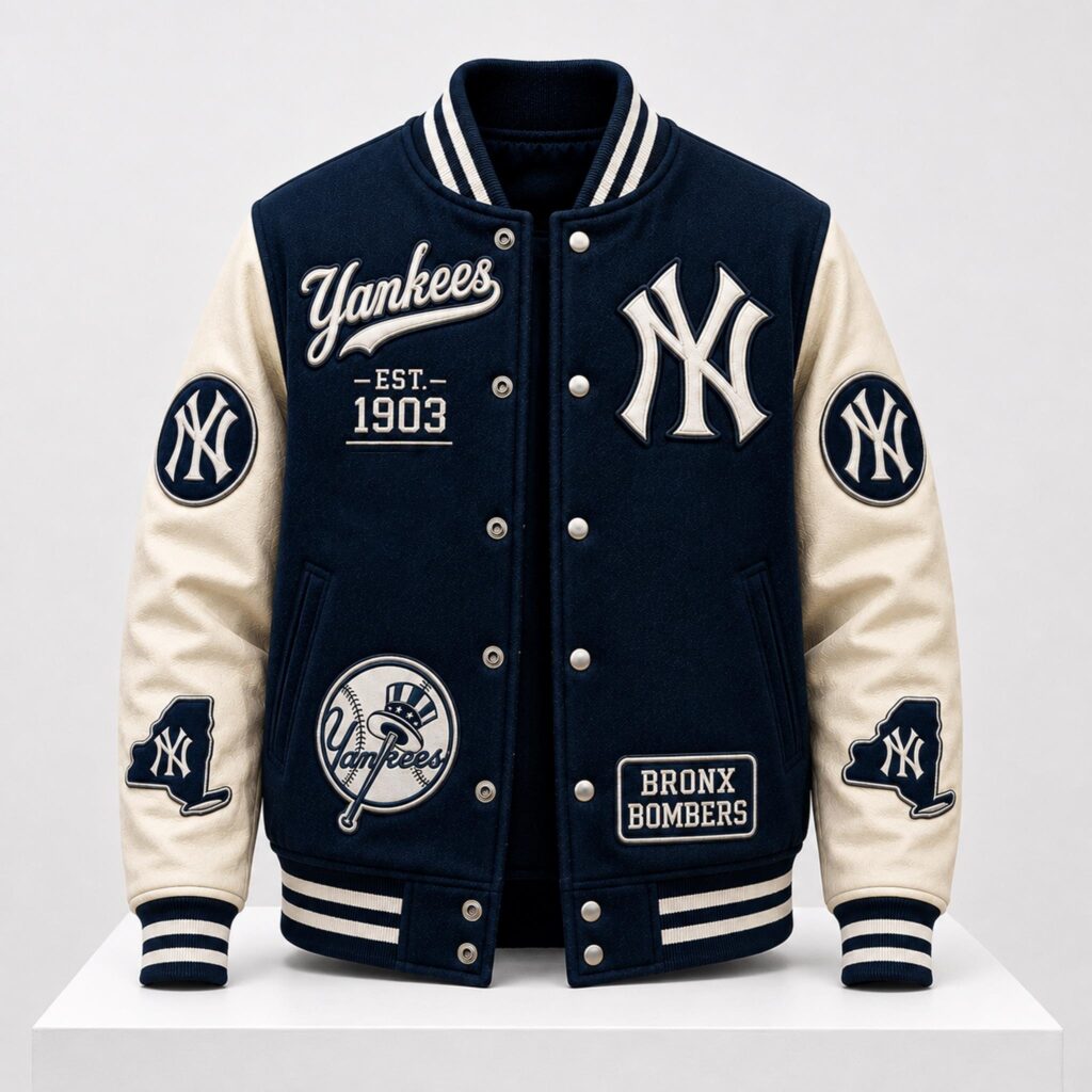 2026 NY Yankees Baseball Coat Est 1903 Bronx Bombers Jacket