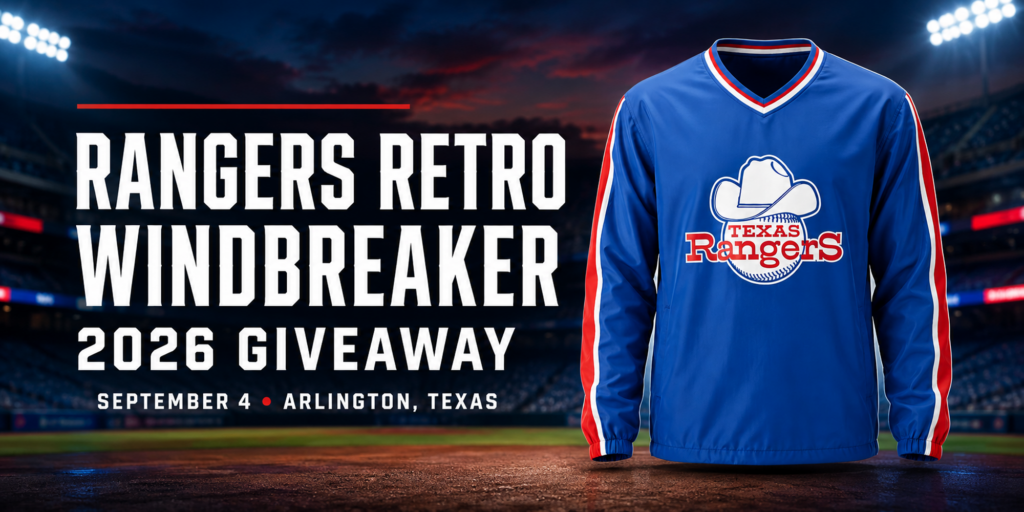Rangers Retro Windbreaker Jacket 2026 Giveaway