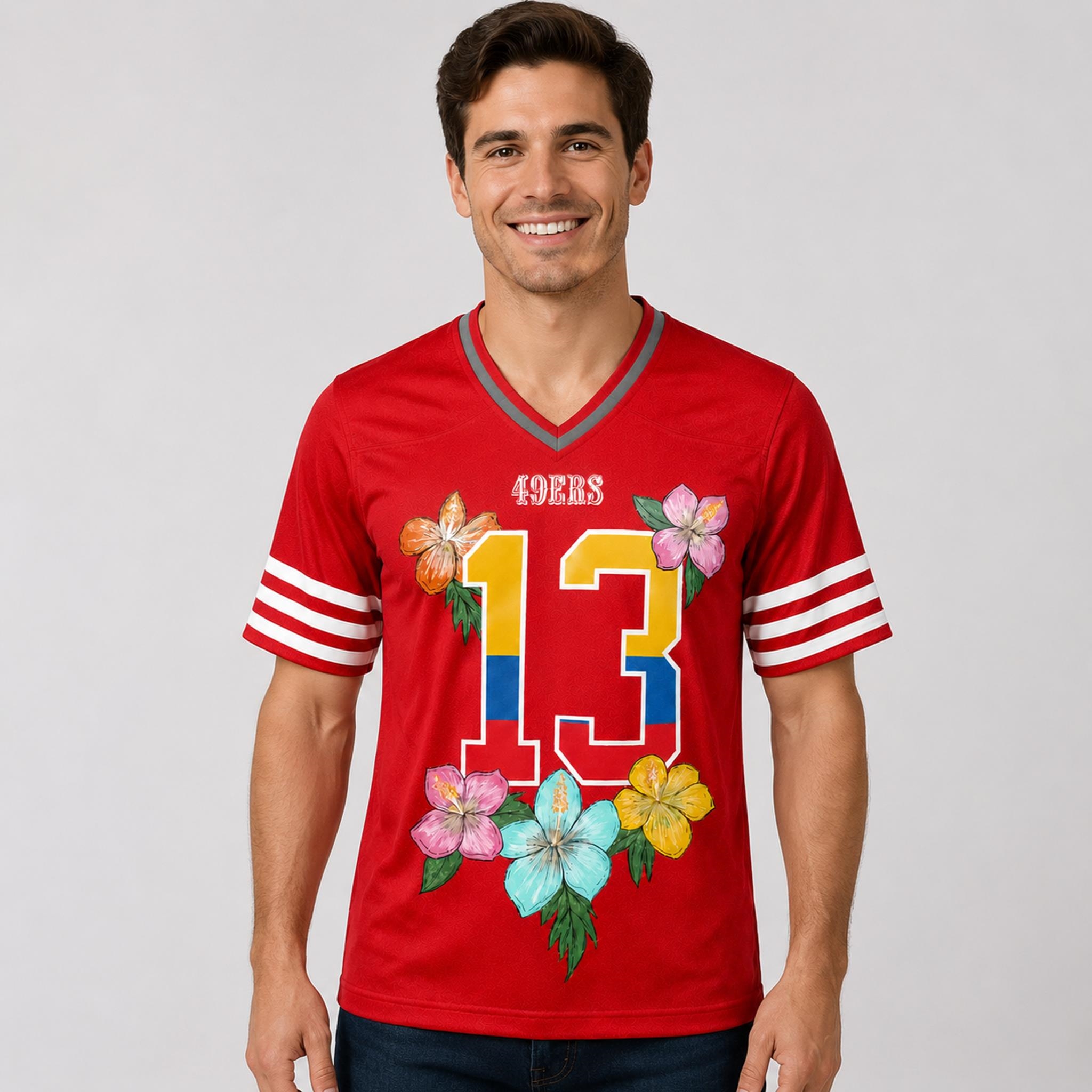 SF 49ers Karol G Viajando Por El Mundo 2026 Jersey 6 SF 49ers Karol G Viajando Por El Mundo 2026 Jersey 2 2 1