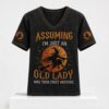 Witch Assuming Im Just An Old Lady Was Your First Mistake Halloween 2026 V Neck Shirt 1 1