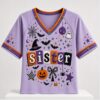 Witch Sister Halloween 2026 V Neck Shirt 1 1