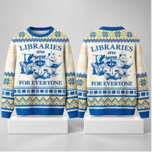 Libraries Are For Everyone Christmas 2026 Ugly Sweater