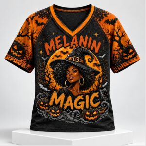 Melanin Magic Halloween 2026 V Neck Shirt