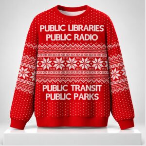 Public Libraries Public Radio Christmas 2026 Ugly Sweater