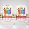 Book Flower Equality Christmas 2026 Ugly Sweater 1 1