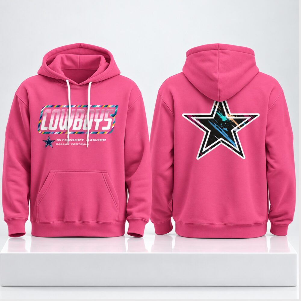 2026 Dallas Cowboys Crucial Catch Pink Hoodie - Bigfirefashion