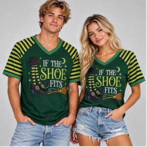 Dh5xnL4W If The Shoe Fits Halloween 2026 V Neck Shirt 1 1 1