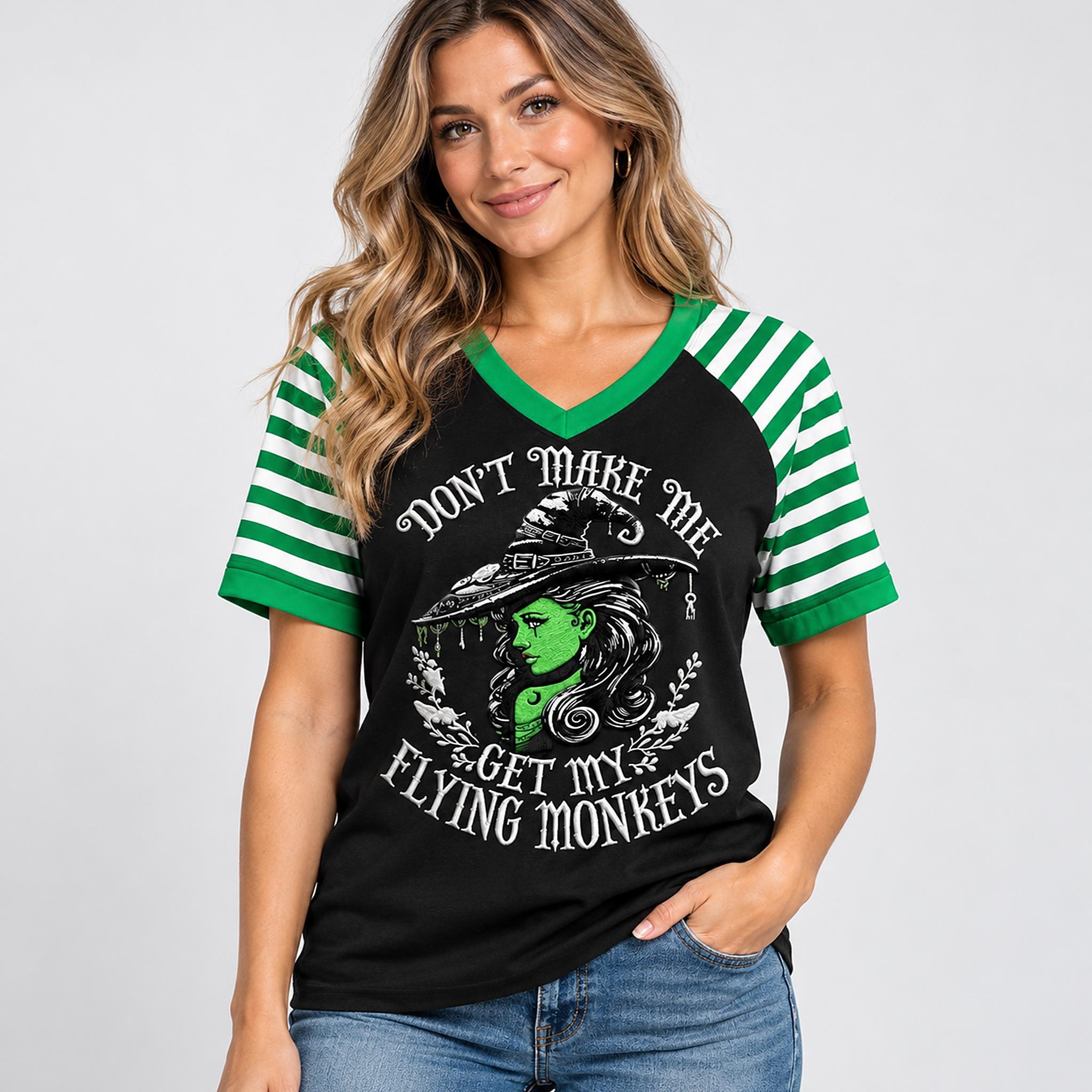 Don't Make Me Get My Flying Monkeys Halloween 2026 V Neck Shirt 4 Dont Make Me Get My Flying Monkeys Halloween 2026 V Neck Shirt 2 1