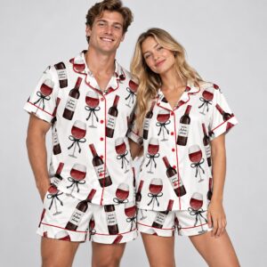 FtzUTDeZ Red Wine 2026 Pajamas Set 1 2 1