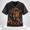 Halloween Skeleton I Like Spooky Shit And The Word Fuck 2026 V Neck Shirt 2 1