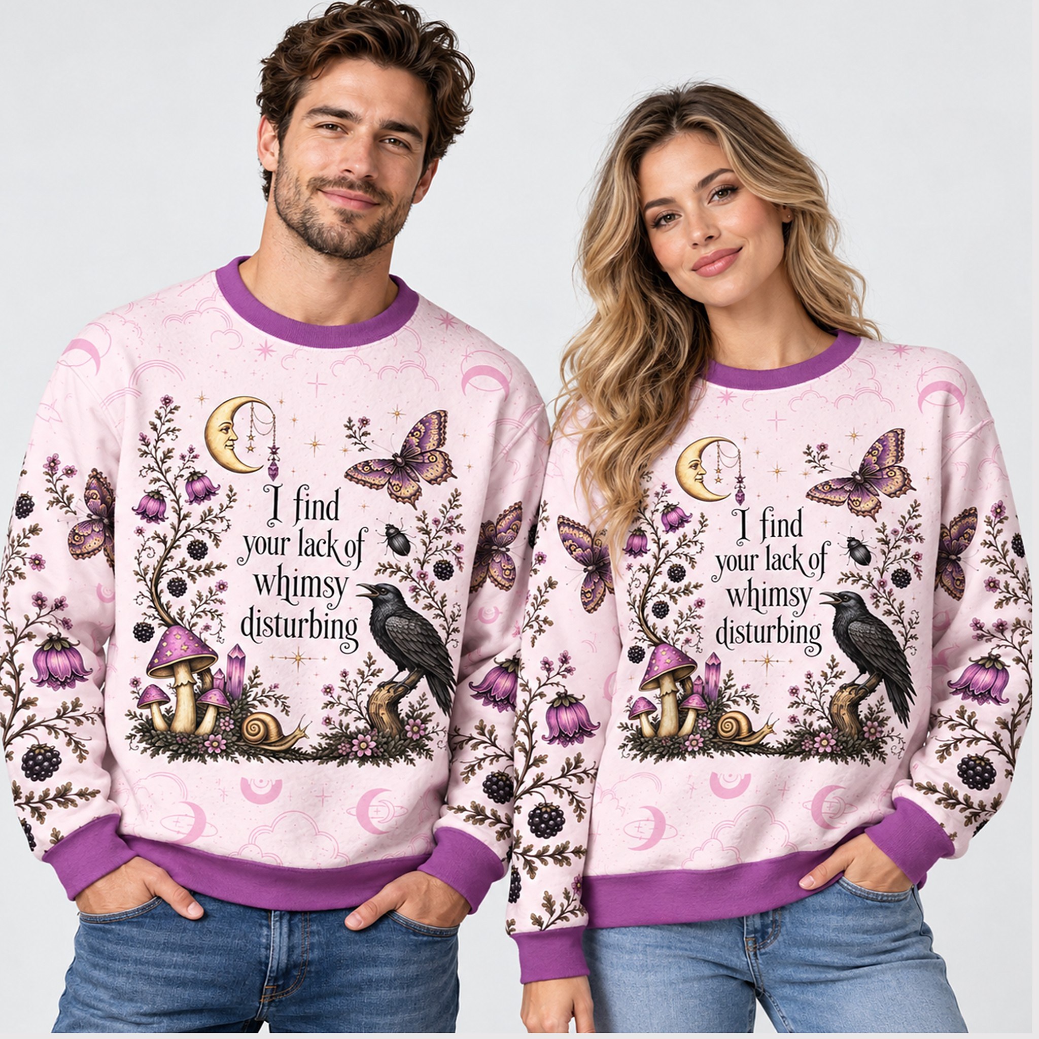 I Find Your Lack Of Whimsy Disturbing Crow Butterfly Halloween 2026 Ugly Sweater 4 I Find Your Lack Of Whimsy Disturbing Crow Butterfly Halloween 2026 Ugly Sweater 1 1 1