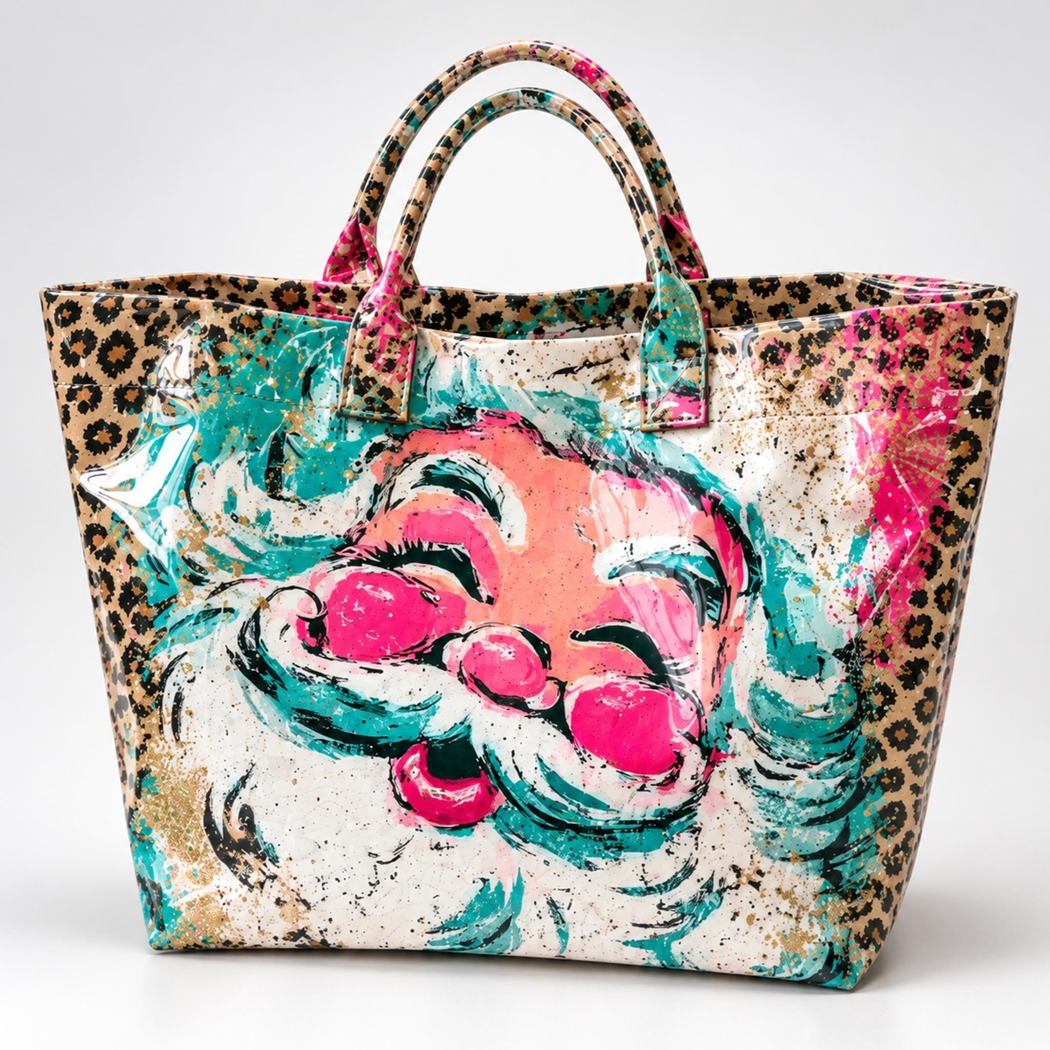 Leopard Glitter Christmas Santa 2026 Tote Bag 1 Leopard Glitter Christmas Santa 2026 Tote Bag 2 1