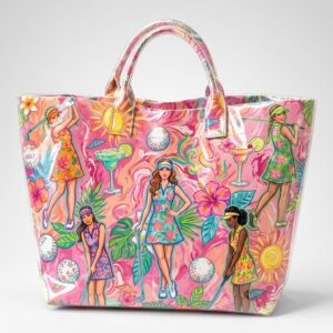 Preppy Tropical Golf Girls 2026 Tote Bag